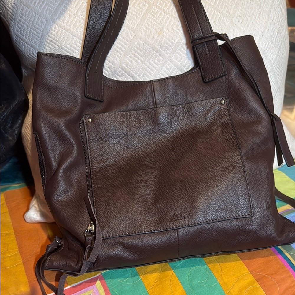 Vince Camuto Brown Tote Bag with Spacious Design and Sturdy Straps